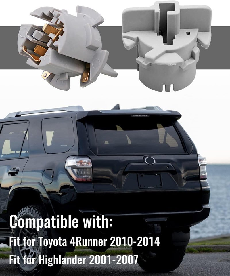 TIKSCIENCE Brake Light Socket Fit for Toyota Highlander 2001-2005 Limited Base Sport 2006-2007 Rear Driver and Passenger Side Tail Brake Light Plug Socket Replace 90075‑60033 - Image 2